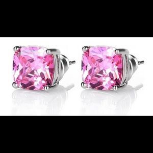 2.8 carats Mystic Pink Topaz Silver Earrings
